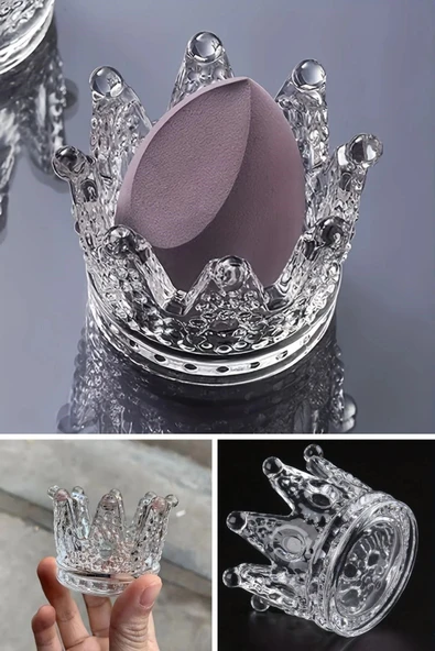 ® Kral Tacı Model Mini Mumluk,Küllük,Lokumluk Çok Amaçlı Şeffaf Cam Kase - 2