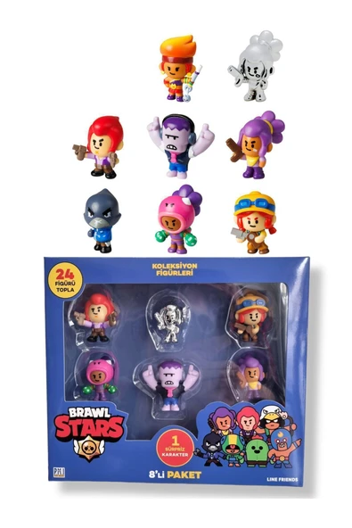 Brawl Star 8 Li Figür Seti - Model 3 - (AMBER CROW) - 2