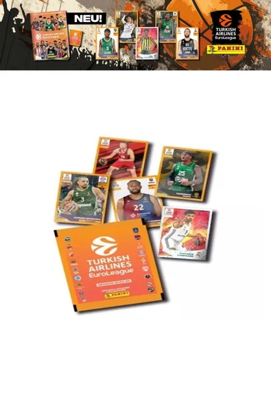 Panini 2024-25 Turkish Airlines Euroleague Sticker 20 Paket  (100 Adet Sticker) - 6