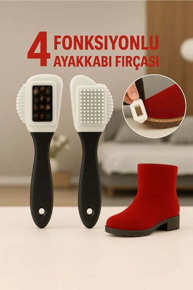 4 Fonksiyonlu Ayakkabı Fırçası