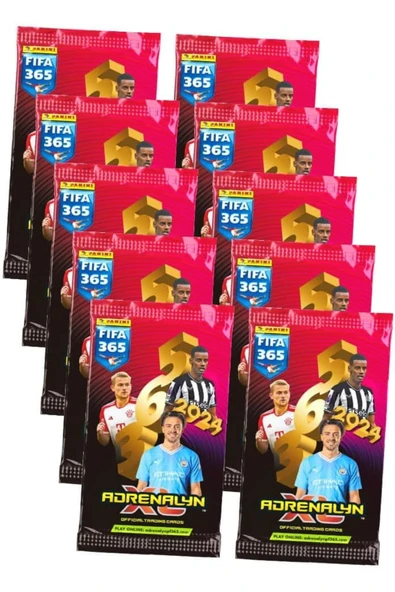 Panini Adrenalyn Fifa 365 - 2024 Official Trading Card Futbolcu Kartları 10 Paket (60 Kart)