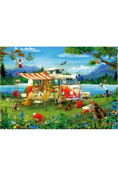 Educa 1000 Parça Harika Kamp Tatili Puzzle - 19922 - Camping Holiday - 2