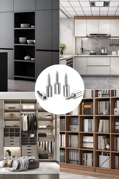 ® 30 Adet Dayanıklı Metal Raf Tutucu Raf Pimi - 2