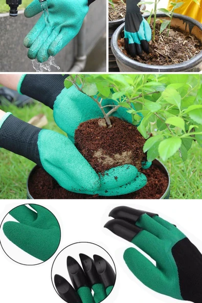 Bahçe Pençesi - Pratik Tırmıklı Bahçivan Eldiveni