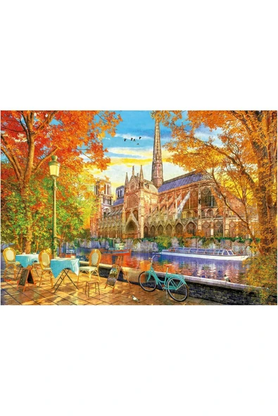 Educa 1000 Parçalık Sonbaharda Notre Dame Manzarası Puzzle - 19936 - 2