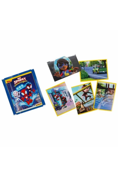 Lisanslı Spidey Mega Başlangıç Paketi Album+10 Paket(50 Stickers) Çıkartma - 2
