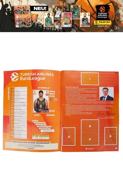 2024-25 Turkish Airlines Euroleague Çıkartma Albümü 10 Adet Sticker Hediyeli - 3