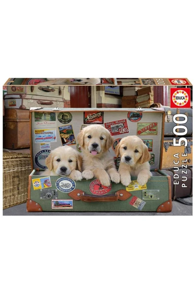 Puzzle 500 Parça Bavuldaki Yavrular 17645 - 2