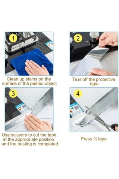 Kendinden Yapışkanlı Alüminyum Su Sızdırmaz Yanmaz Bant - 3