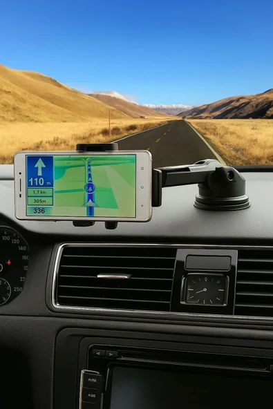 360° Dönebilen Vantuzlu Araç Telefon Tutucu - 2