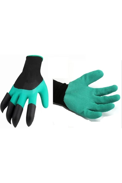 Bahçe Pençesi - Pratik Tırmıklı Bahçivan Eldiveni - 6