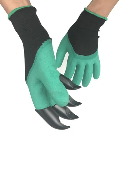 Bahçe Pençesi - Pratik Tırmıklı Bahçivan Eldiveni - 8