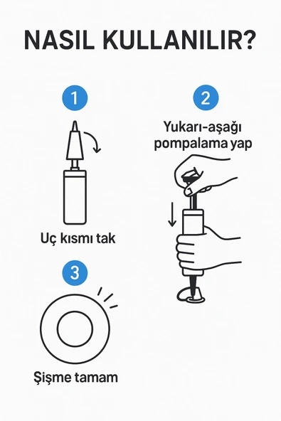 Hızlı Şişirme Pompası – Kompakt Boy - 5