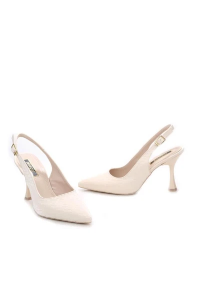 Pisagor Ps-32650 8,5 Cm Topuklu Kadın Arkası Açık Stiletto Ayakkabı - 14