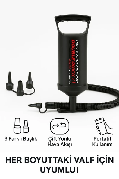 DoublePush – Hızlı Şişirme Pompası 29 cm - 2