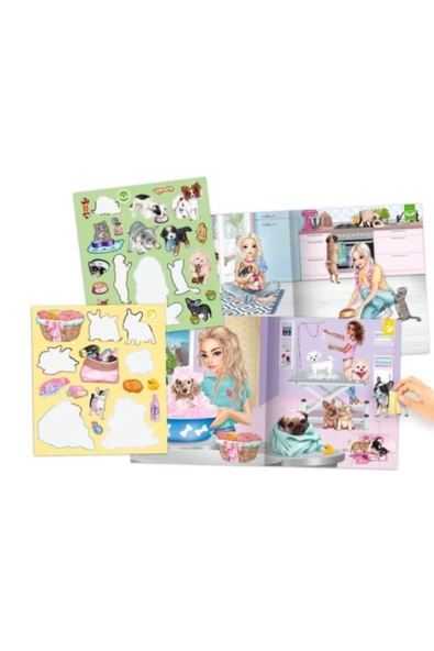 Kedi ve Köpek Çıkartma Kitabı - 2