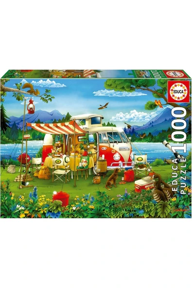 Educa 1000 Parça Harika Kamp Tatili Puzzle - 19922 - Camping Holiday
