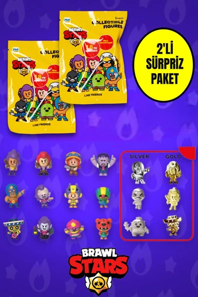 2 Adet Brawl Stars Sürpriz Figür Seri 2