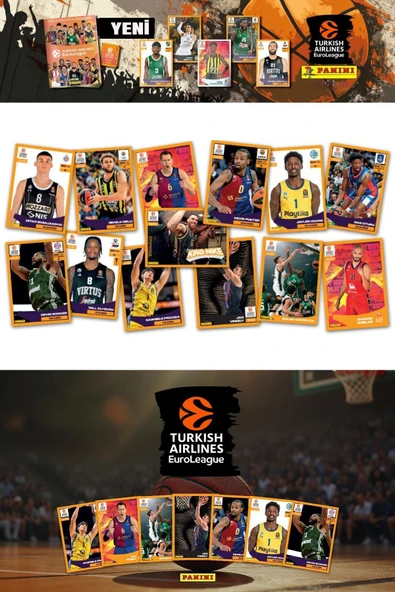 Turkish Airlines Euroleague Çıkartma Albümü + 72 Paket (360 Adet) Sticker - 2