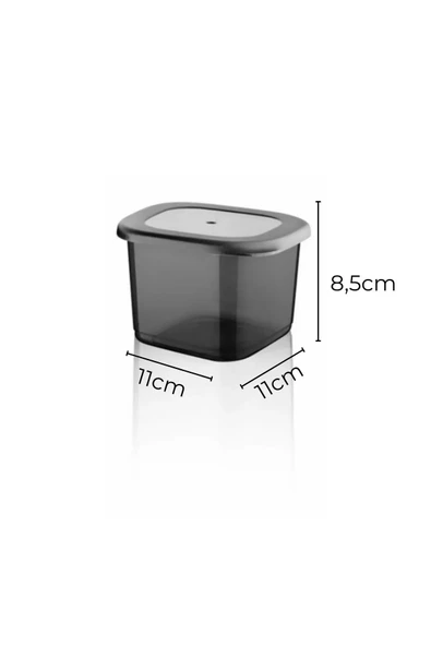 6’lı Set Saklama Kabı – Antrasit Renkli, Pratik ve Şık 550 ML - 3