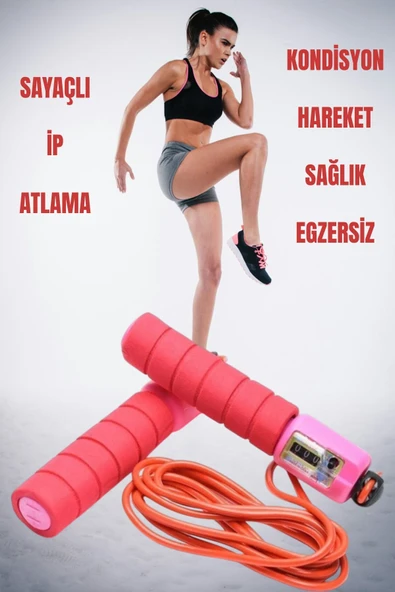 Sayaçlı Atlama İpi Saplı Antrenman Aleti Ip Egzersiz Evde Spor