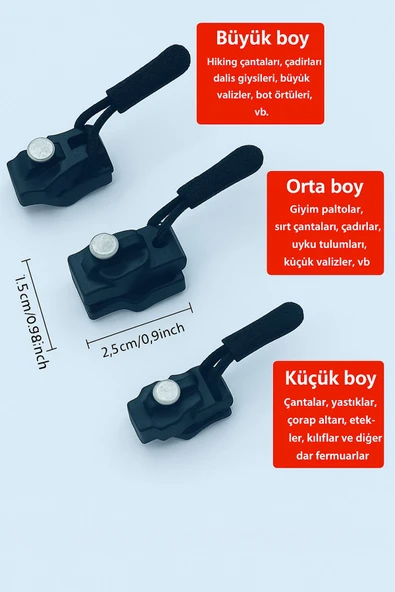 5 Adet Fermuar Tamir Aparatı - Aletsiz Hızlı Onarım, Çanta & Giyim & Ayakkabı İçin - 2