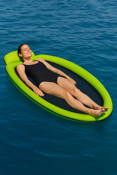 AquaRelax Fileli Havuz Yatağı -Yaz Keyfi Fileli Deniz/Havuz Yatağı 178x94 cm Yeşil - 3