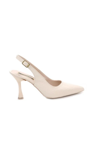 Pisagor Ps-32650 8,5 Cm Topuklu Kadın Arkası Açık Stiletto Ayakkabı - 12