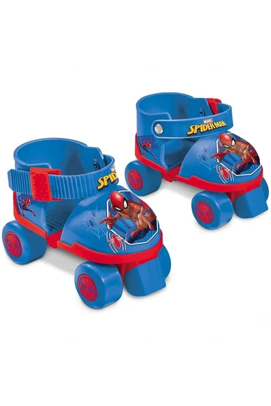 Spiderman Çantalı Kask, Dizlik ve Dirseklikli 4 Teker Paten Seti - 22 - 29 Numara için Ayarlanabilir - 4