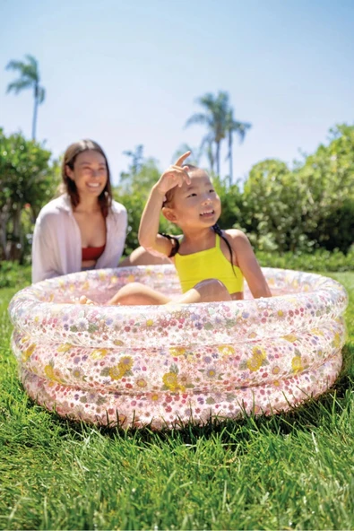 Çiçek Desenli Şişme Bebek Havuzu – 86x25 cm - 2