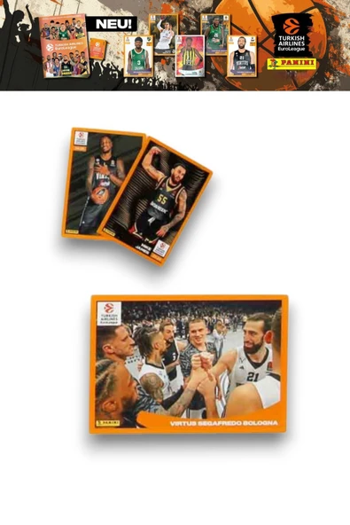 Panini 2024-25 Turkish Airlines Euroleague Sticker 15 Paket  (75 Adet Sticker) - 8
