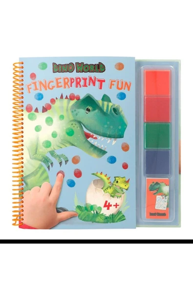Dino Dünyası Parmak İzi Boyama Kitabı