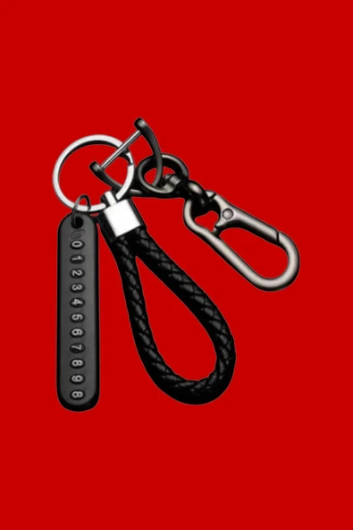 Anti-Kayıp Telefon Numarası Anahtarlık Araba Anahtarlık Kordon Anahtarlık Araba Anahtarı Klip - 2