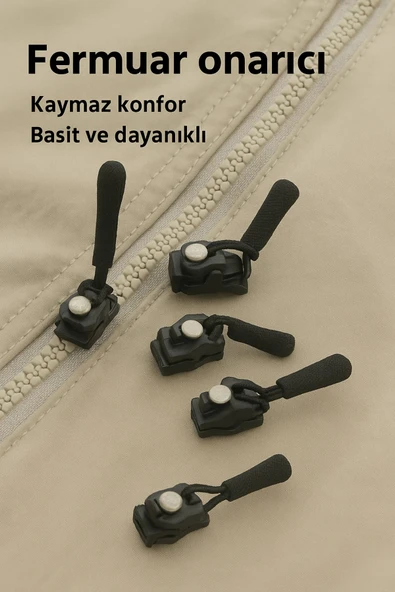 5 Adet Fermuar Tamir Aparatı - Aletsiz Hızlı Onarım, Çanta & Giyim & Ayakkabı İçin