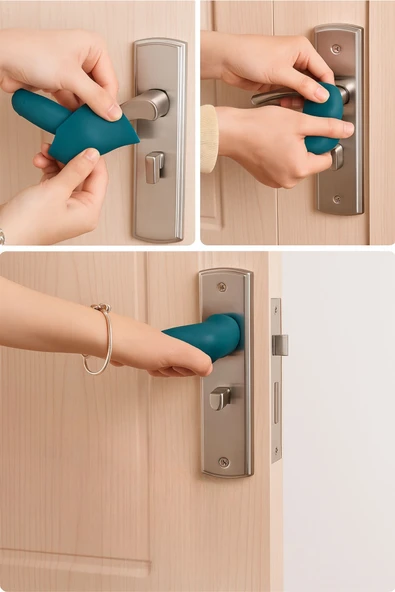 Çarpışma Önleyici Silikon Duvar Koruyucu Kapı Stoperi GRİ - 2