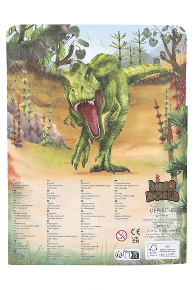 Dino World Mini Çıkartma Eğlence Kitabı 12 Sayfa Arka Plan Tasarlayın, 6 Sayfa Çıkartma Dahil - 3