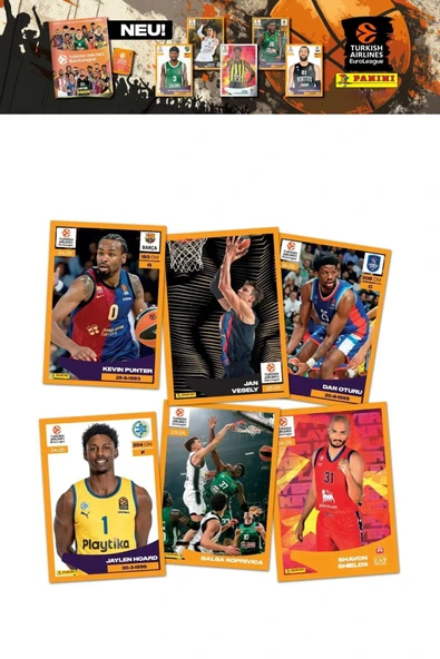 Panini 2024-25 Turkish Airlines Euroleague Sticker 15 Paket  (75 Adet Sticker) - 3