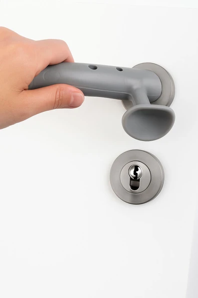 Çarpışma Önleyici Silikon Duvar Koruyucu Kapı Stoperi GRİ - 4