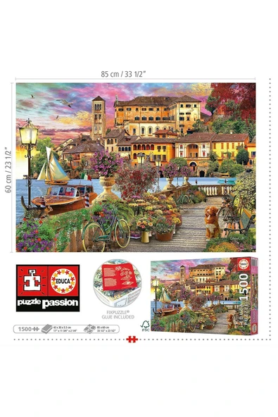 Educa 1500 Parça İtalya'da Gezinti Yolu Puzzle - 19562 - Italian Promenade - 3