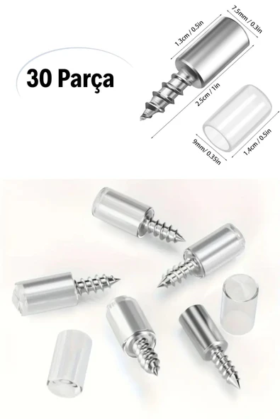 ® 30 Adet Dayanıklı Metal Raf Tutucu Raf Pimi - 5