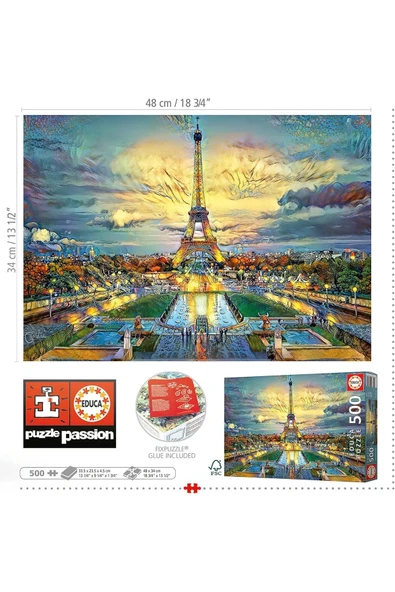 Educa 500 Parça Eyfel Kulesi Puzzle - 19621 - Eiffel Tower - 3