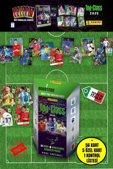 Panini TOP CLASS 2025 Blaster kutusu 1 Box 56 Kart