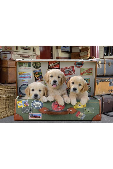 Puzzle 500 Parça Bavuldaki Yavrular 17645