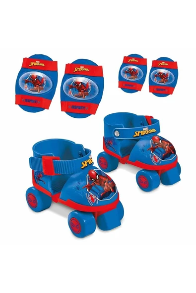 Spiderman 4 Teker Paten Seti 22-29 Numara Alıştırma Pateni Kolay Kullanabilen Paten Seti