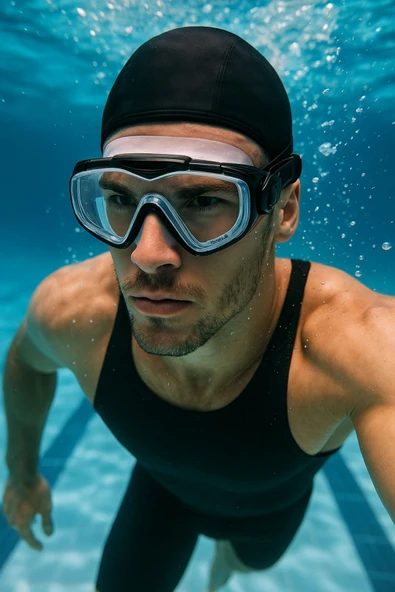 Silikon Profesyonel Yüzücü Gözlük - 2