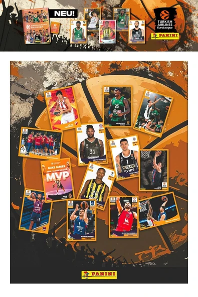 Panini 2024-25 Turkish Airlines Euroleague Sticker 10 Paket  (50 Adet Sticker) - 2