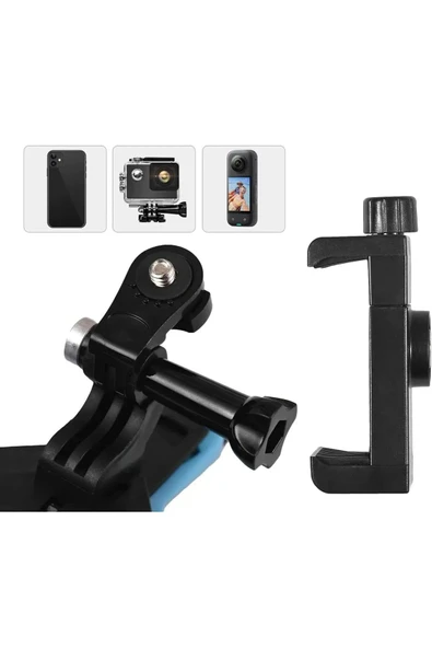 Motosiklet Kaskı Çene Altı Telefon Tutucu Aparat - 8