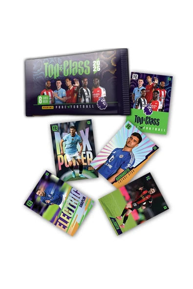 Premier League Top Class 2025 Trading Cards 1 Paket (8 Kart) Set - 2