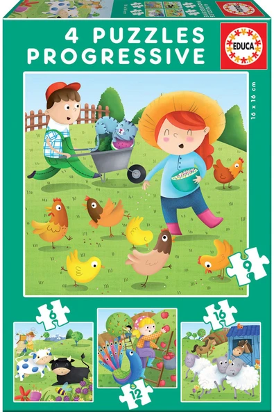 Farm Animals 6-9-12-16 Parça Progres