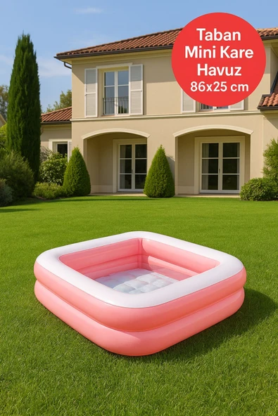 Yaz Serinliği Kare Çocuk Havuzu – 86x25 Pembe